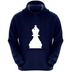 هودی مردانه طرح شطرنج کد k18 رنگ سرمه ای