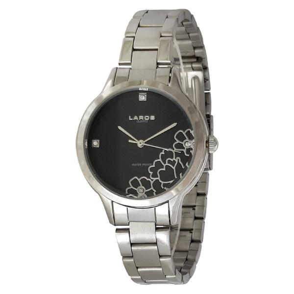ساعت مچی عقربه ای زنانه لاروس مدل 0416-79828 به همراه دستمال مخصوص برند کلین واچ|دیجی‌کالا