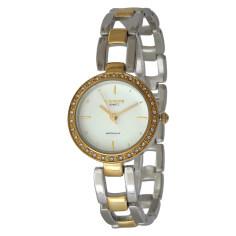 ساعت مچی عقربه ای زنانه لاروس مدل 1117-80138 به همراه دستمال مخصوص برند کلین واچ