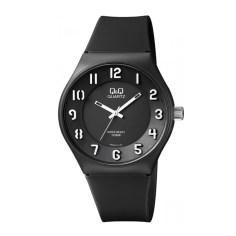ساعت مچی عقربه ای مردانه کیو اند کیو مدل vr36j014y به همراه دستمال مخصوص برند کلین واچ
