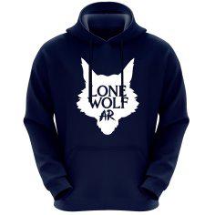 هودی مردانه طرح lone wolf کد F59 رنگ سرمه ای