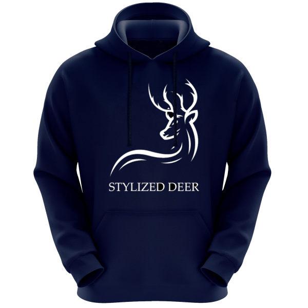 هودی مردانه طرح stylized deer کد F529 رنگ سرمه ای|دیجی‌کالا