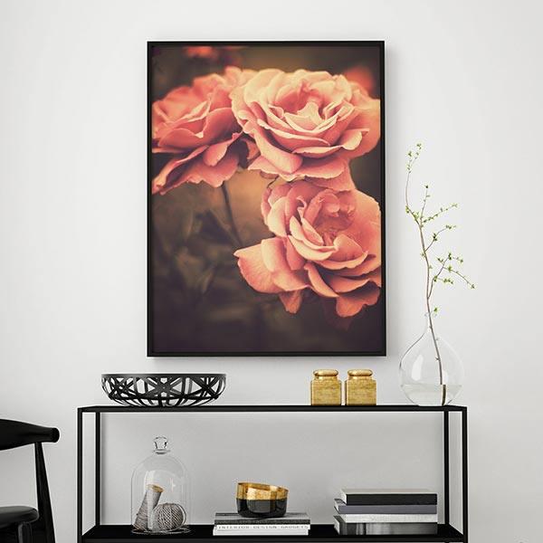 تابلو سالی وود گل رز زیبا کد T130215 |دیجی‌کالا