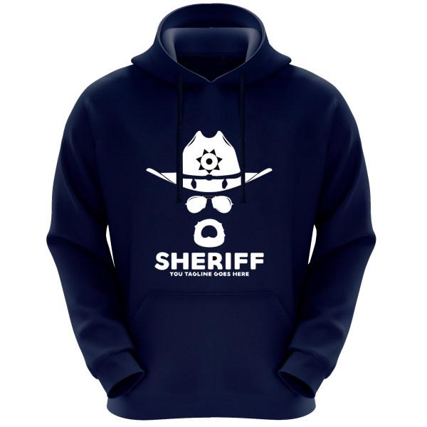 هودی مردانه طرح sheriff کد F472 رنگ سرمه ای|دیجی‌کالا
