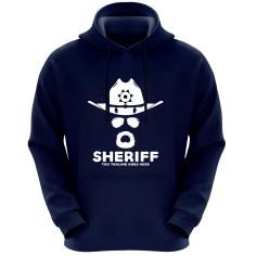 هودی مردانه طرح sheriff کد F472 رنگ سرمه ای