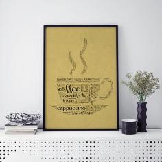 تابلو سالی وود طرح سفارش قهوه کد T230103