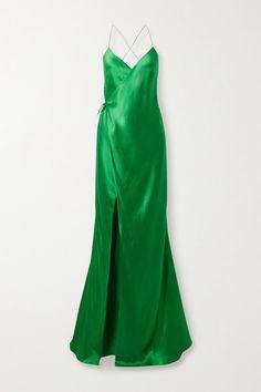 لباس مجلسی ساتن بلند (m219930)