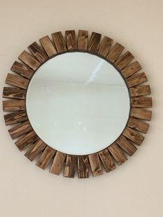 آینه دیواری با قاب چوبی (m223413)