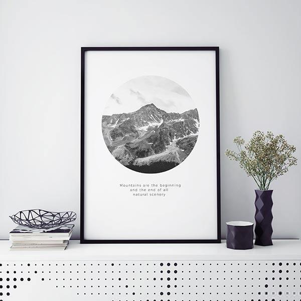 تابلو سالی وود طرح کوهستان برفی کد T140103|دیجی‌کالا