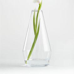 گلدان شیشه ای با دهانه ی تنگ