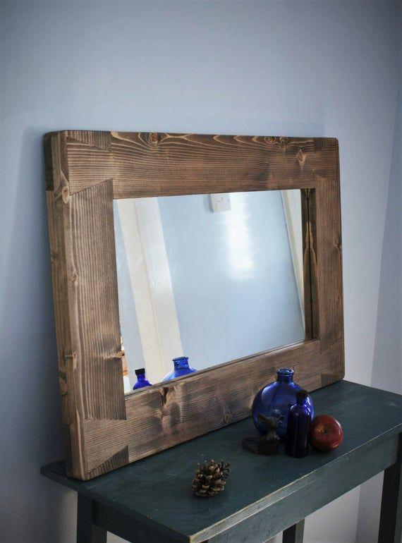 آینه دیواری با قاب چوبی (m230740)|ایده ها