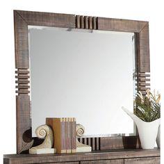 آینه دیواری با قاب چوبی (m230741)