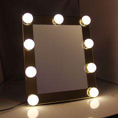 آینه رومیزی آرایش مدل چراغدار (m230692)