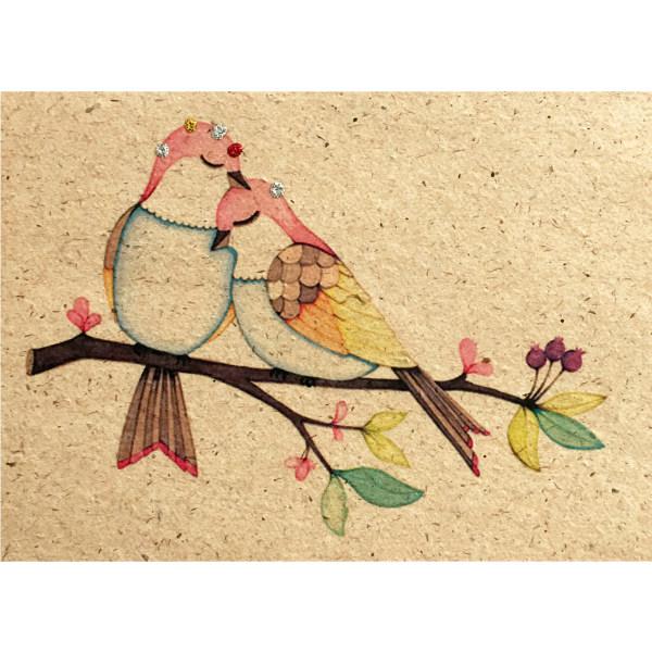 کارت پستال طرح پرنده عاشق کد CR.0053|دیجی‌کالا