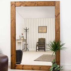 آینه دیواری با قاب چوبی (m246986)
