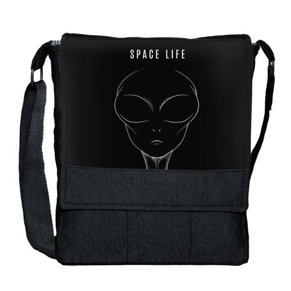 کیف دوشی گالری چی چاپ طرح alien space life کد 65822|دیجی‌کالا