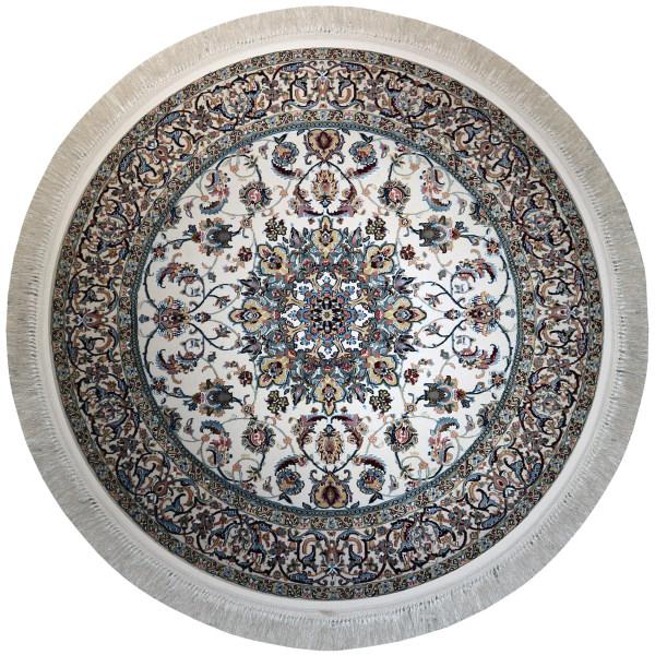 فرش ماشینی رادین اصفهان طرح گرد نائین حبیبیان رنگ زمینه صدفی|دیجی‌کالا