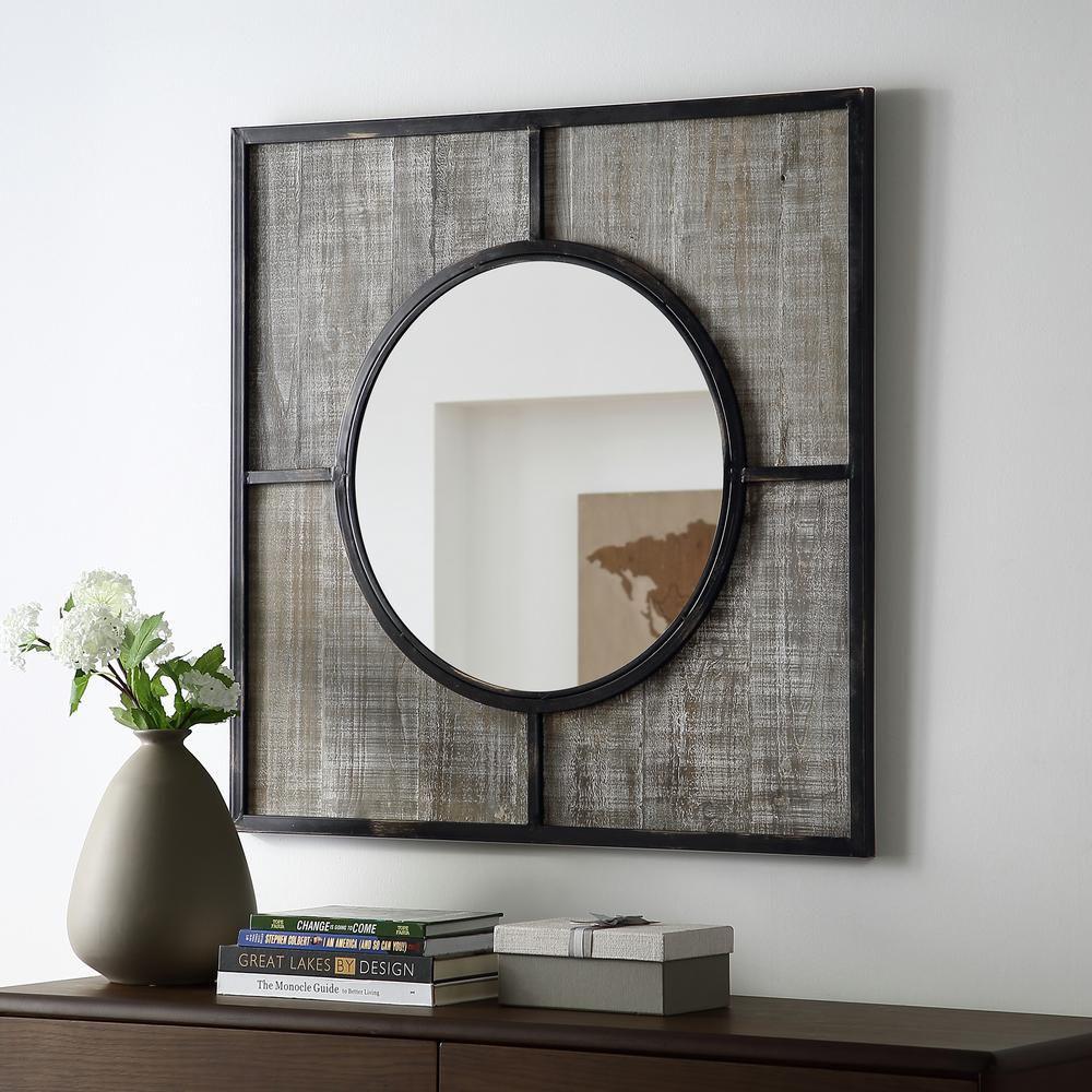 آینه دیواری با قاب چوبی (m306025)|ایده ها
