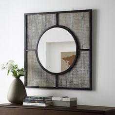 آینه دیواری با قاب چوبی (m306025)