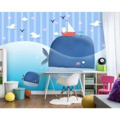 پوستر دیواری اتاق کودک طرح نهنگ کوچولو کد pk141