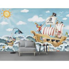 پوستر دیواری اتاق کودک طرح دزد دریایی کد pk183