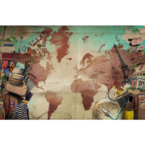 پوستر دیواری طرح سفر دور دنیا کد pb200|دیجی‌کالا