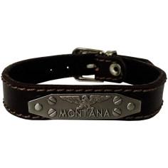 دستبند چرم وارک طرح مونتانا مدل ماکان کد rb197