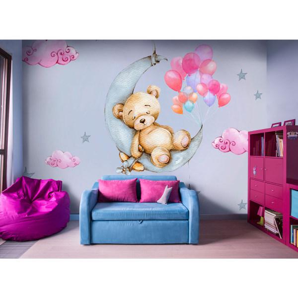 پوستر دیواری اتاق کودک طرح خرس و بادکنک کد k175|دیجی‌کالا