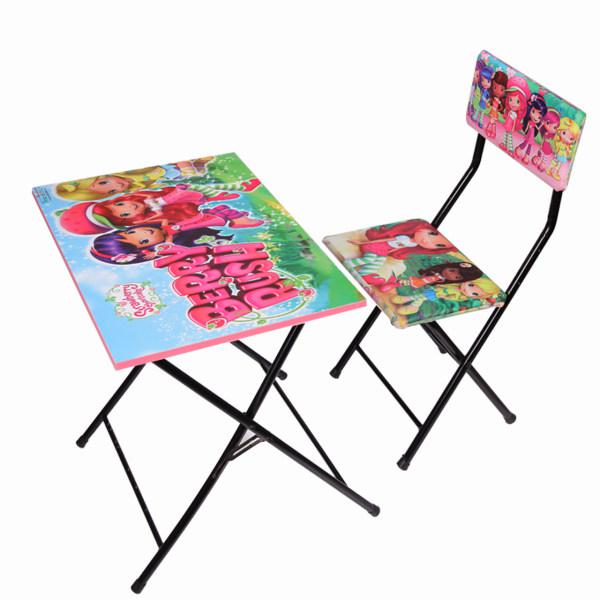 میز تحریر و صندلی طرح توت فرنگی (وایت بردی،تاشو،تنظیم شونده ارتفاع)|دیجی‌کالا
