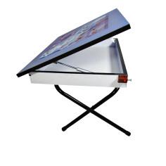 میز تحریر پایه کوتاه باکسدار سایز 70*50 (ضدخش،تاشو،تنظیم شونده ارتفاع)