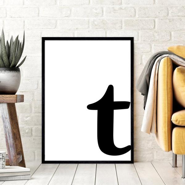 تابلو مدل حروف طرح t|دیجی‌کالا