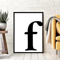 تابلو مدل حروف طرح f