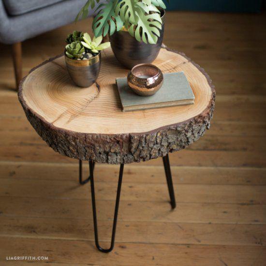 میز عسلی مدرن تنه درخت|ایده ها