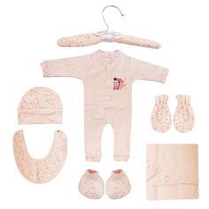 ست 7 تکه لباس نوزادی مادرکر طرح بلبل کد M454.5