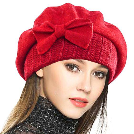 مدل بافت کلاه فرانسوی پاپیون دار|لیدی