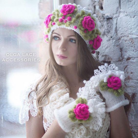 مدل بافت کلاه فرانسوی گلدار|لیدی