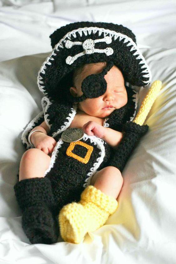 مدل لباس بافت نوزاد فانتزی دزد دریایی|لیدی