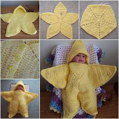 مدل لباس بافت نوزاد قنداق شبیه ستاره