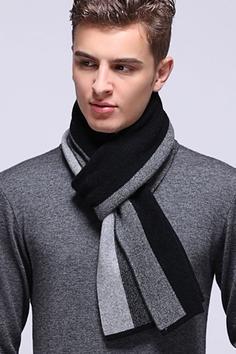 مدل شال گردن مردانه بافتنی کوتاه گره دار