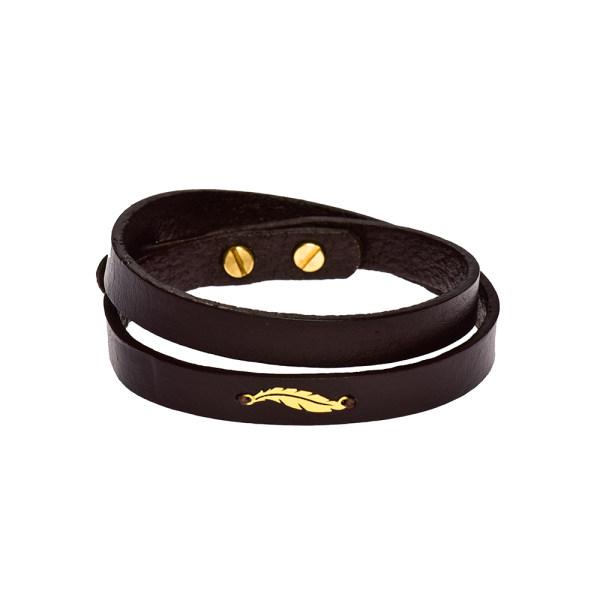 دستبند طلا 18 عیار زنانه کرابو طرح پر مدل Kr1048|دیجی‌کالا