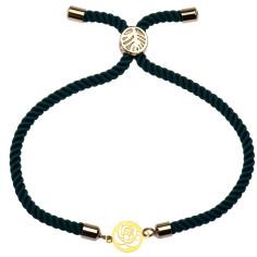 دستبند طلا 18 عیار زنانه کرابو طرح گل رز مدل Kr2011