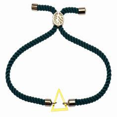 دستبند طلا 18 عیار زنانه کرابو طرح مثلث مدل Kr1271