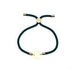  دستبند طلا 18 عیار زنانه کرابو طرح دایره مدل Kr1094