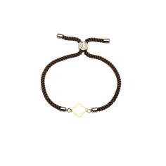  دستبند طلا 18 عیار زنانه کرابو طرح گل مدل Kr1075