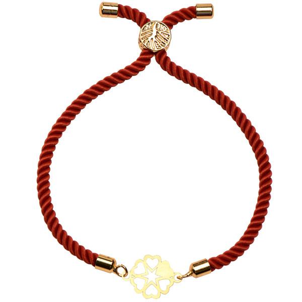 دستبند طلا 18 عیار زنانه کرابو طرح گل و قلب مدل Kr1624|دیجی‌کالا
