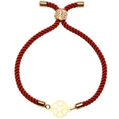 دستبند طلا 18 عیار زنانه کرابو طرح گل و قلب مدل Kr1624