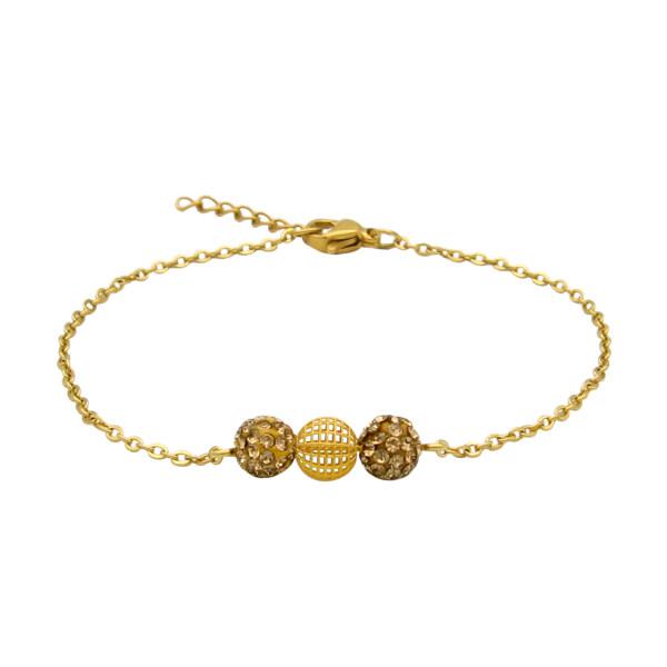 دستبند طلا 18 عیار زنانه مانچو کد bfg206|دیجی‌کالا