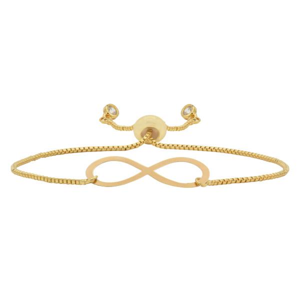 دستبند طلا 18 عیار زنانه آمانژ طرح بینهایت کد 968D3360|دیجی‌کالا
