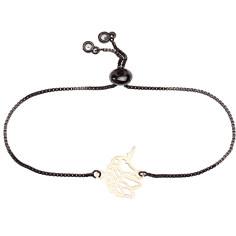 دستبند طلا 18 عیار زنانه کرابو تک شاخ مدل Kr1350