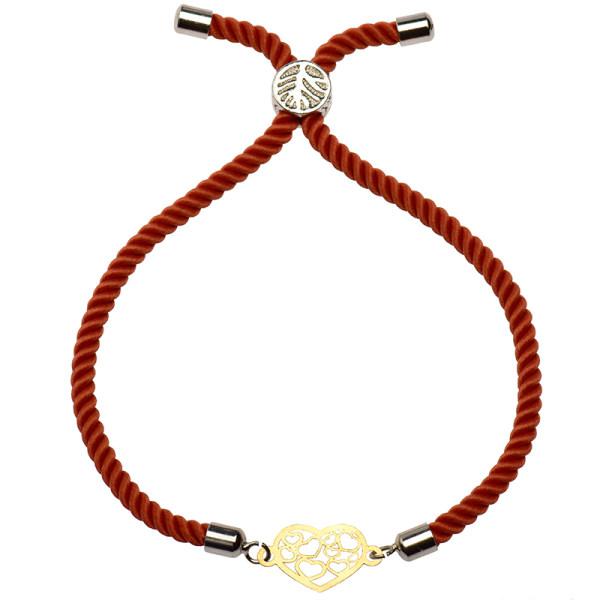 دستبند طلا 18 عیار زنانه کرابو طرح قلب مدل Kr1953|دیجی‌کالا